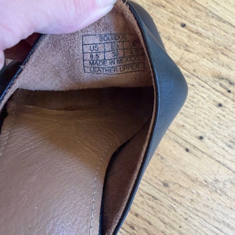 Soludos leather mule pointed toe block heal - Picture 15 of 15